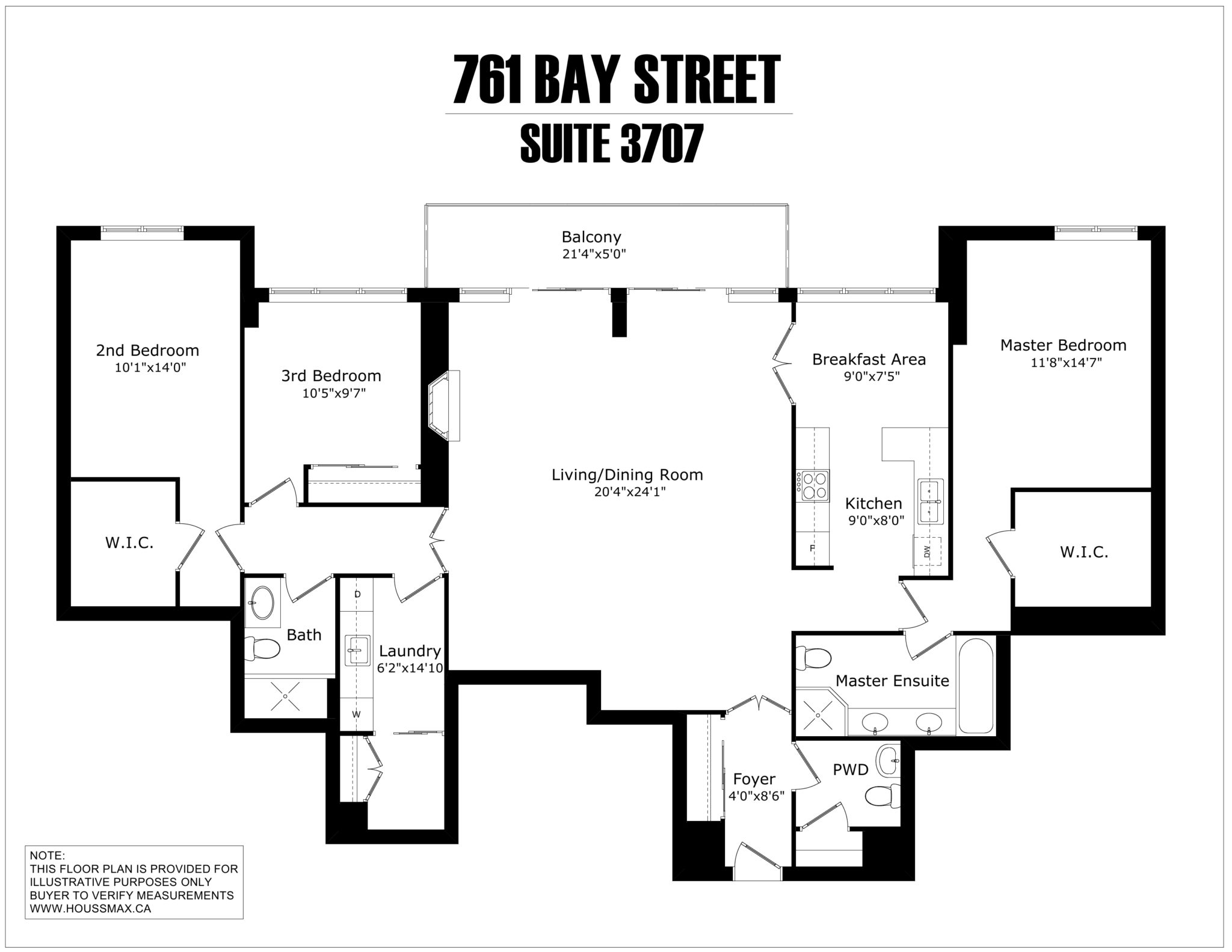 761 Bay Street - Unit 3707 - Floor Plans