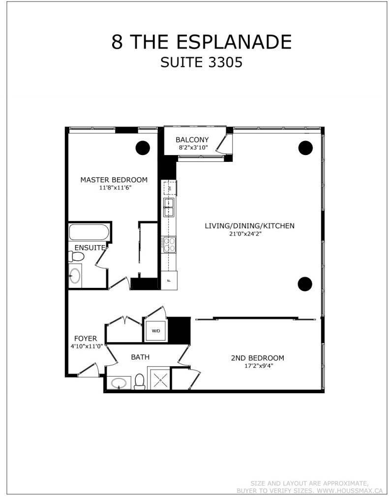 8 The Esplanade Ave Unit 3305 – 2 Beds + 2 Baths – Sold - Wins Lai