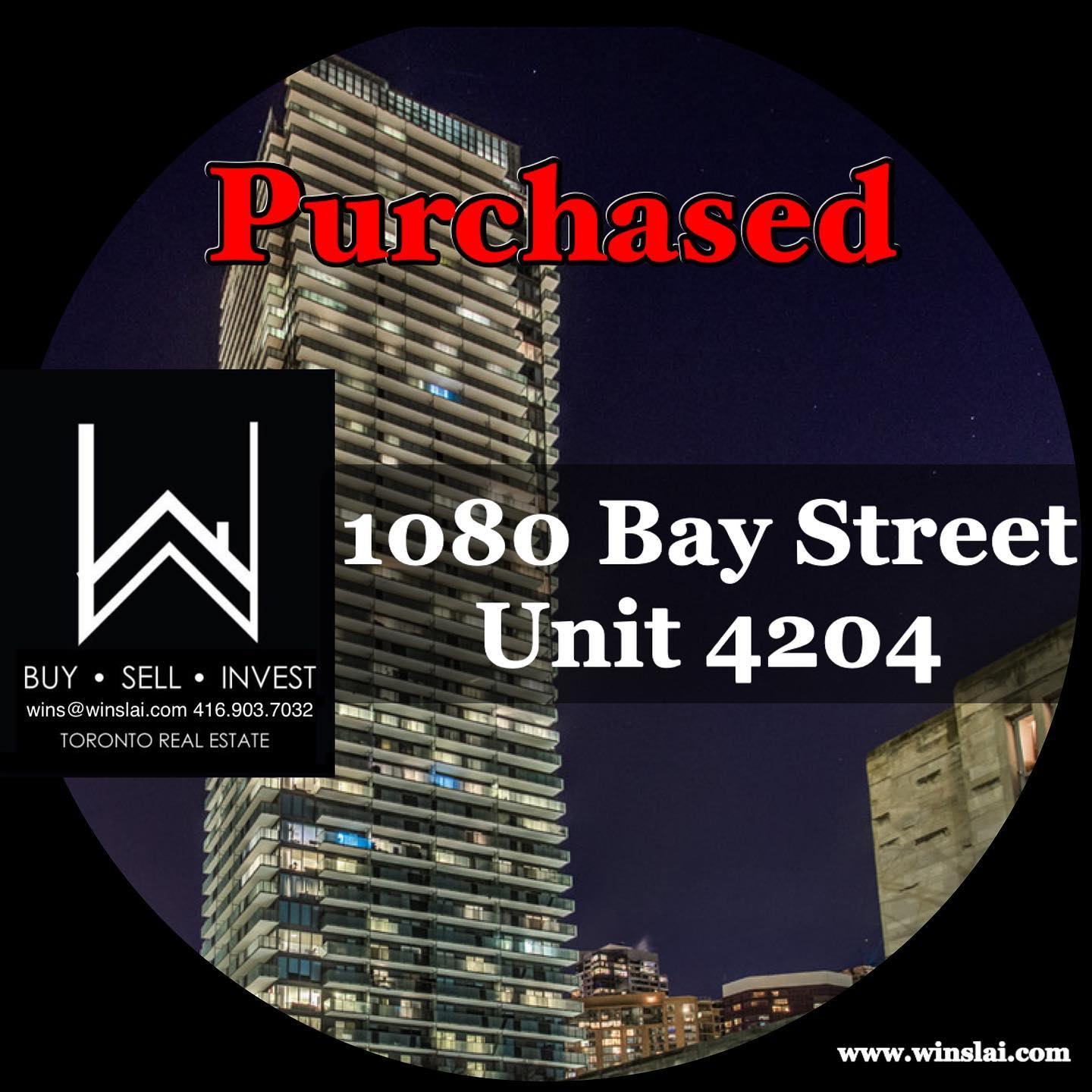 Purchased flyer for 1080 Bay St Unit 4204 codo.