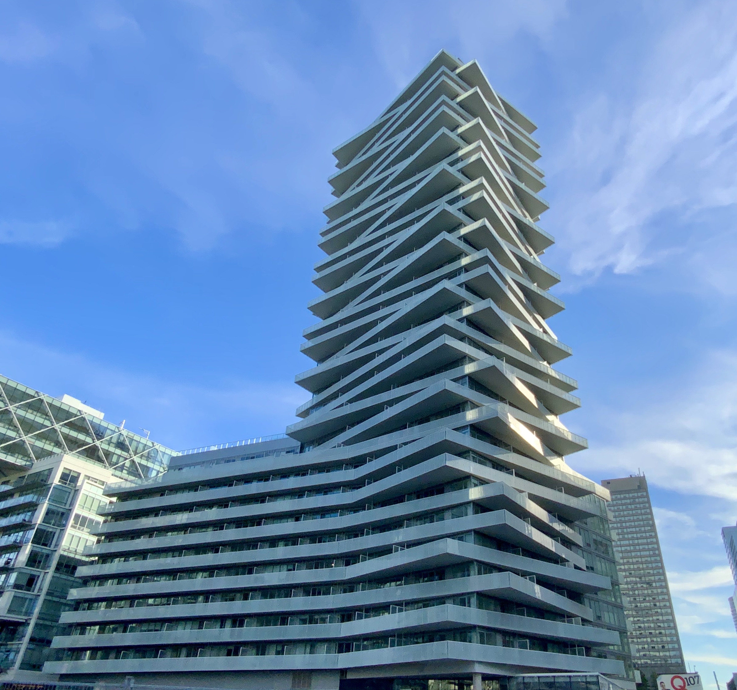 Street view of Pier 27 Condos in Toronto Waterfront.