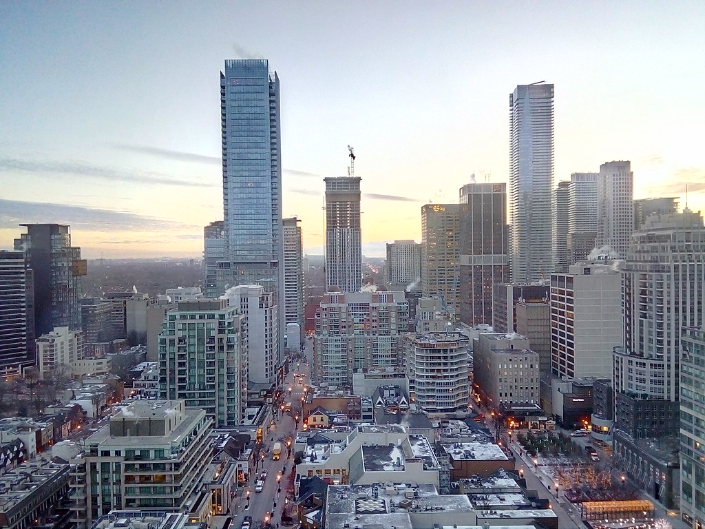 Bloor-Yorkville skyline in Toronto, Ontario.