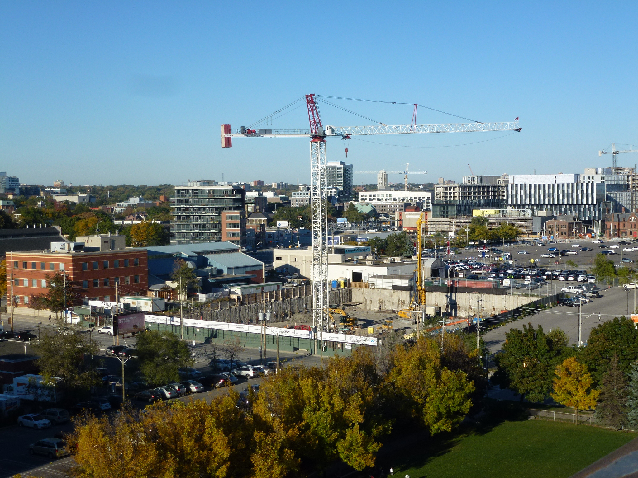 An image of the West Don Lands and construction.