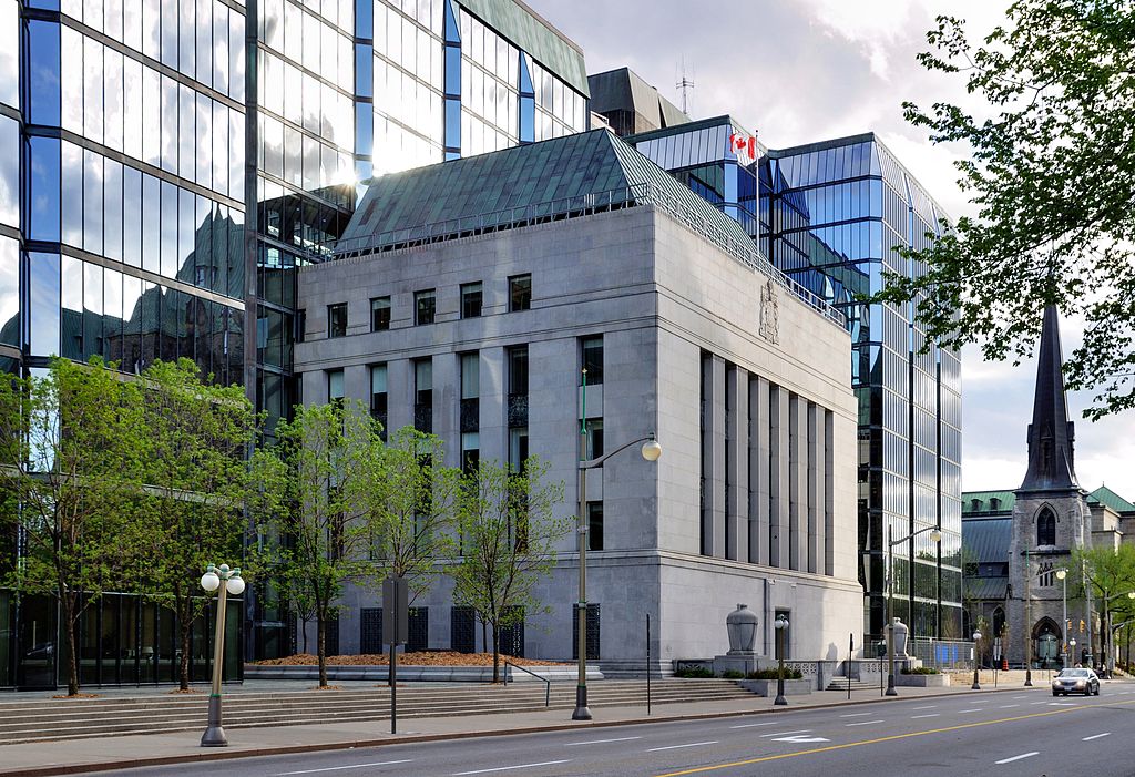Image of Bank of Canada Building which is behind the rising interest rates.