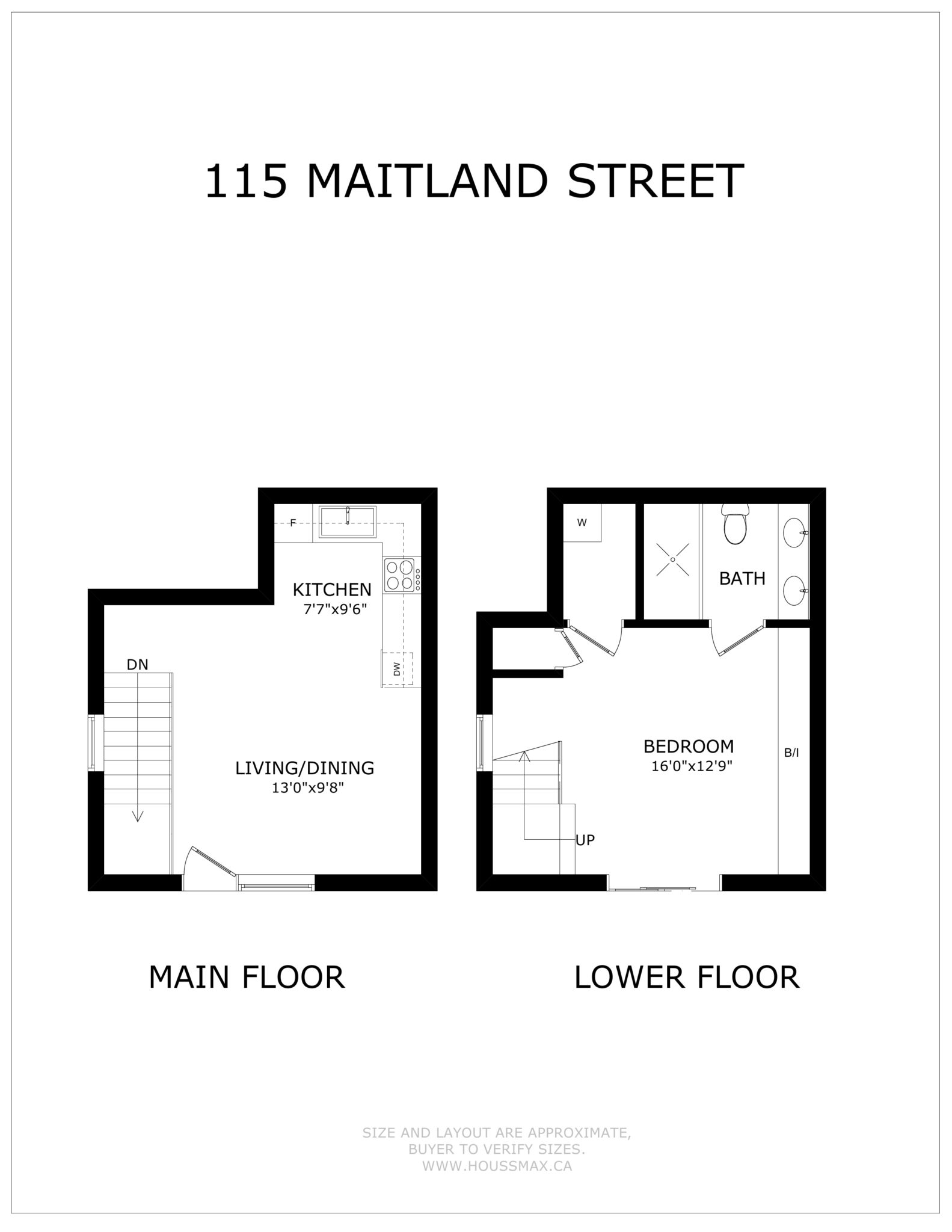 Floor plans for 115 Maitland Street