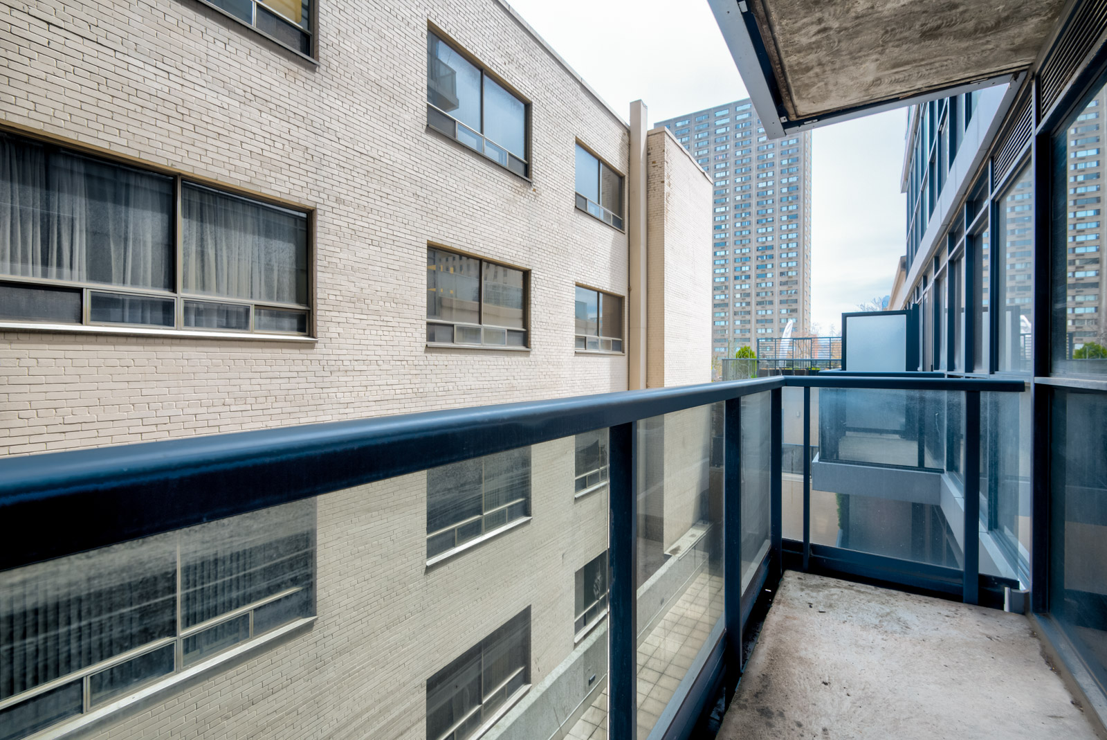 Balcony and buildings opposite.