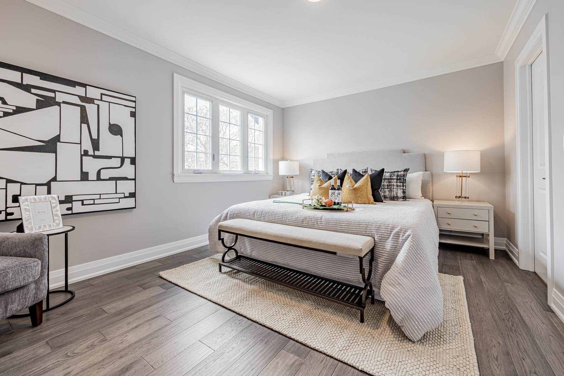 Large primary bedroom with casement windows – 3 Logwood Court.