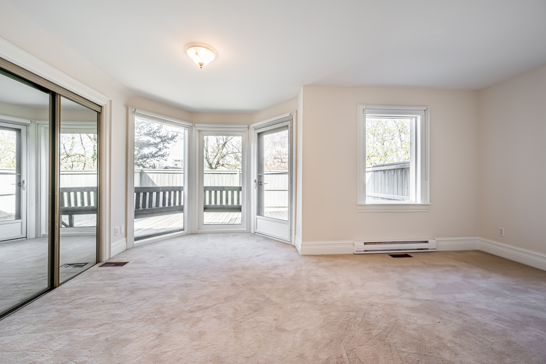 98 Bedford Rd master bedroom with walk-out deck.