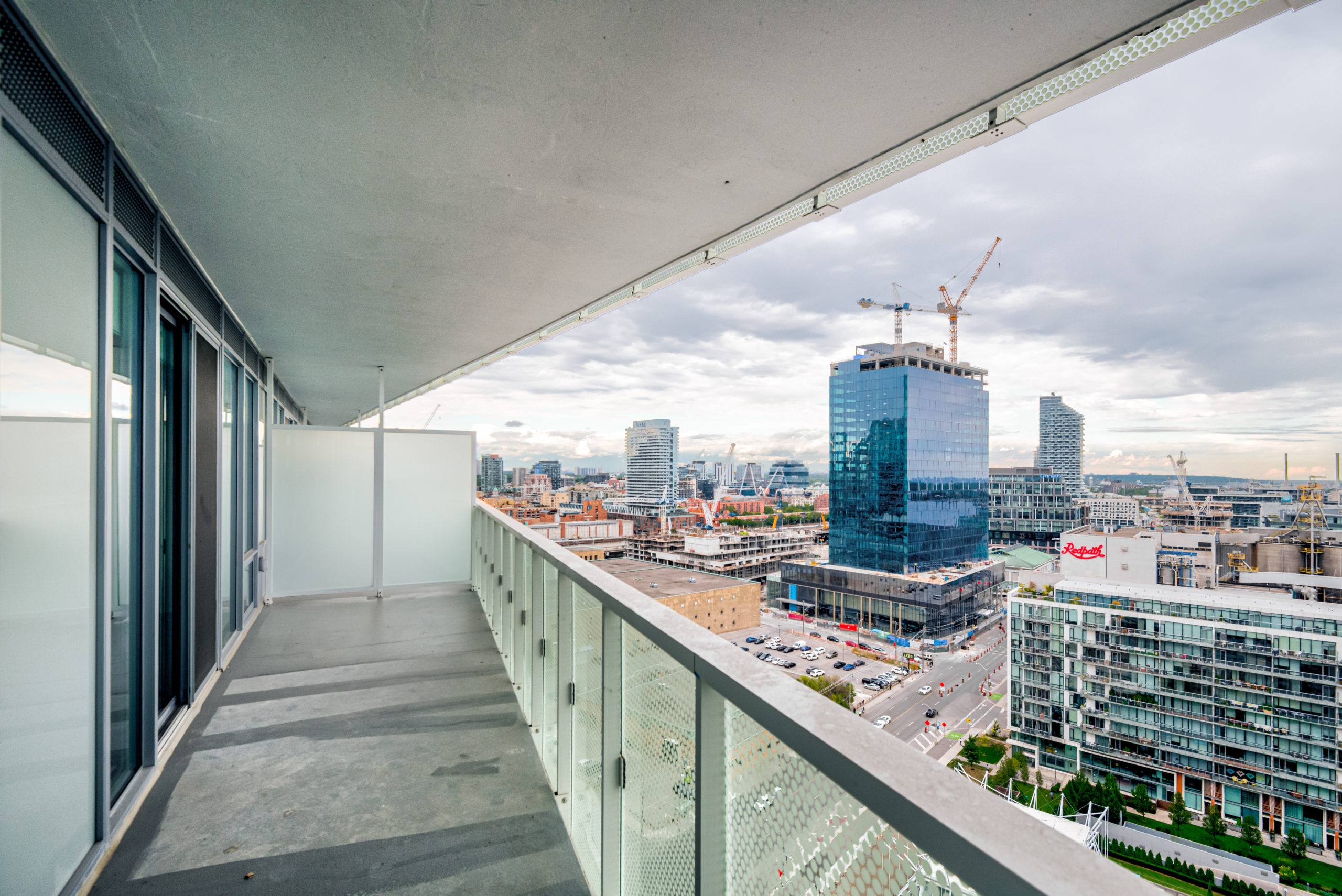 15 Queens Quay E #1901 balcony with lots of space for furniture.