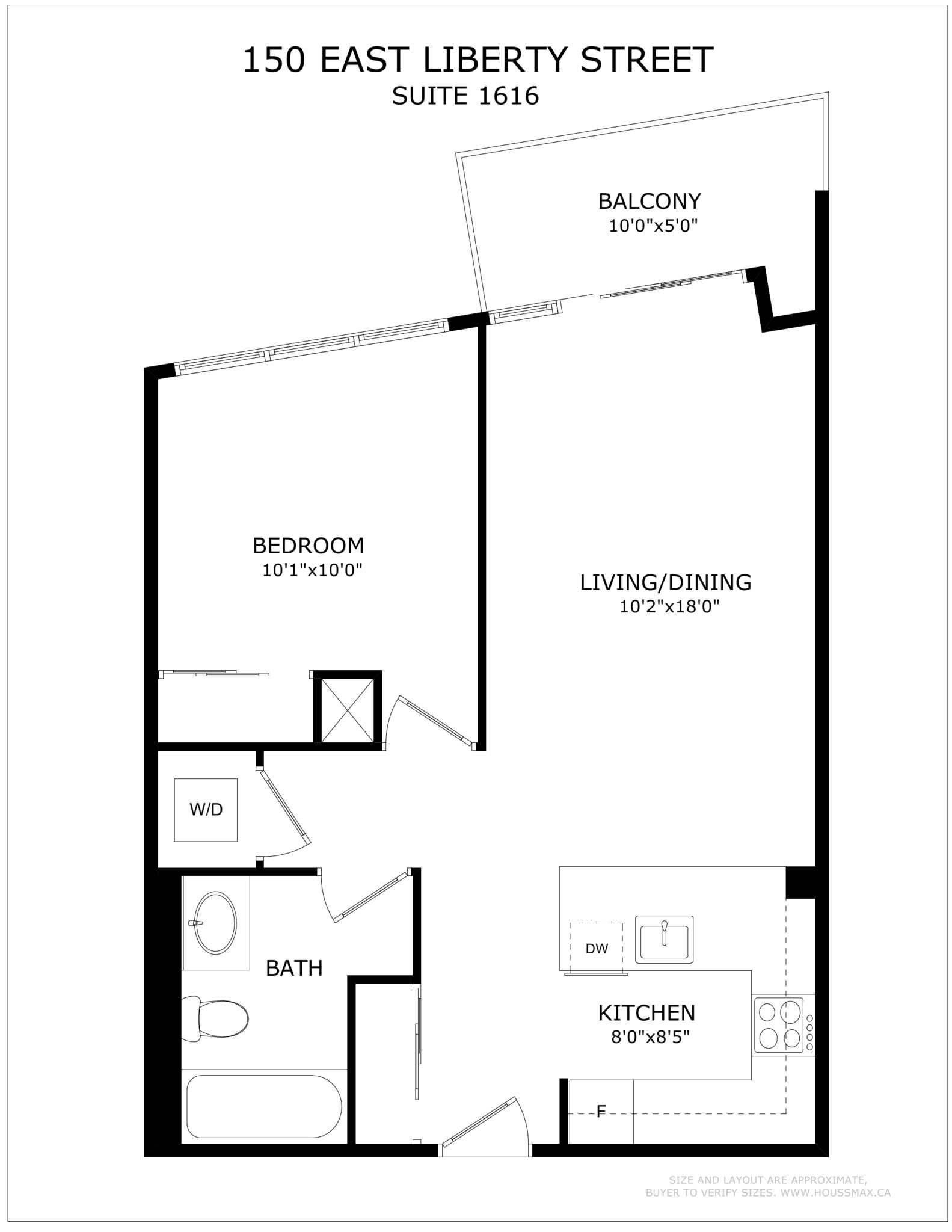 The floor plans for Unit 1616.