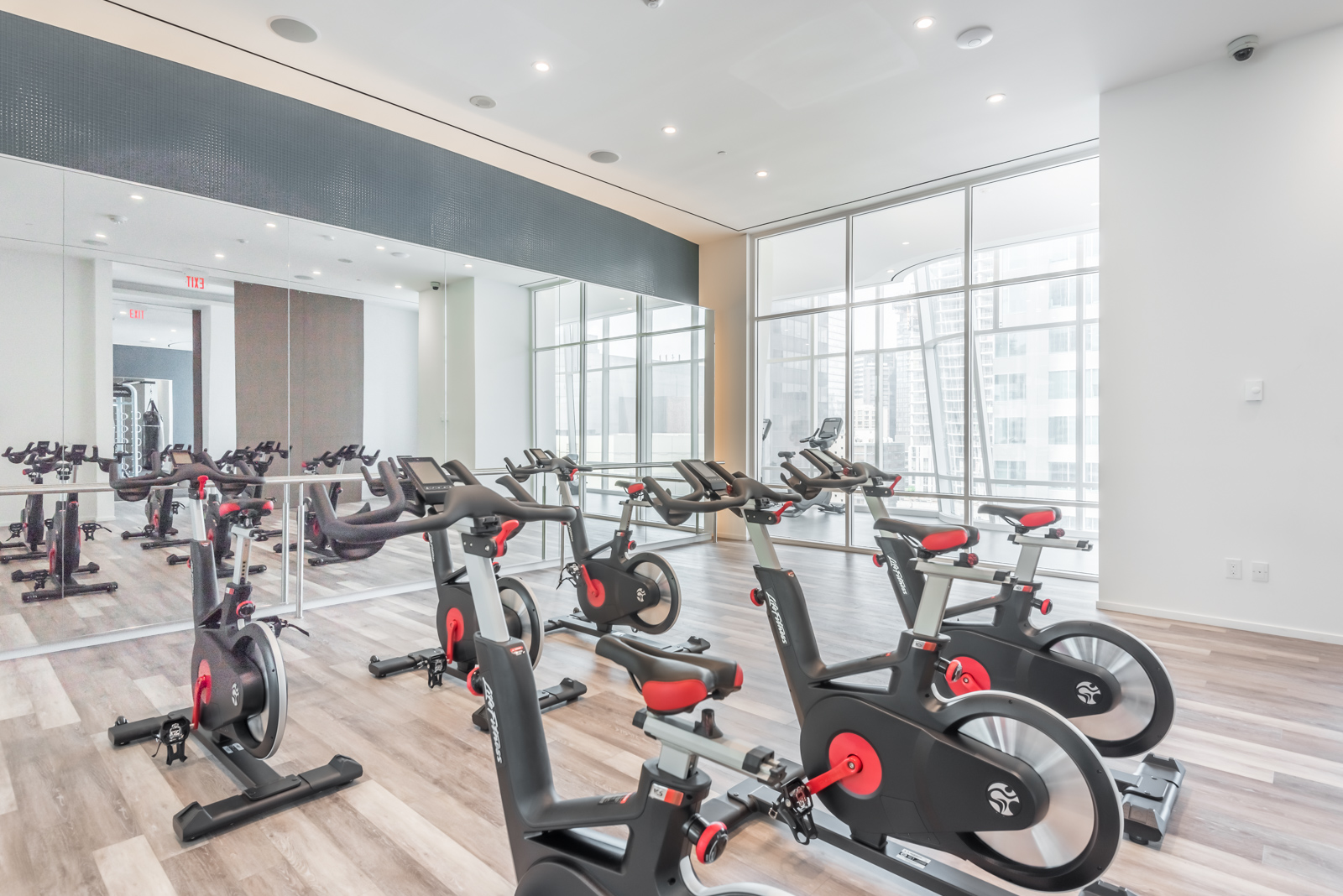 Spin studio and cycles at One Bloor Condos in Toronto.