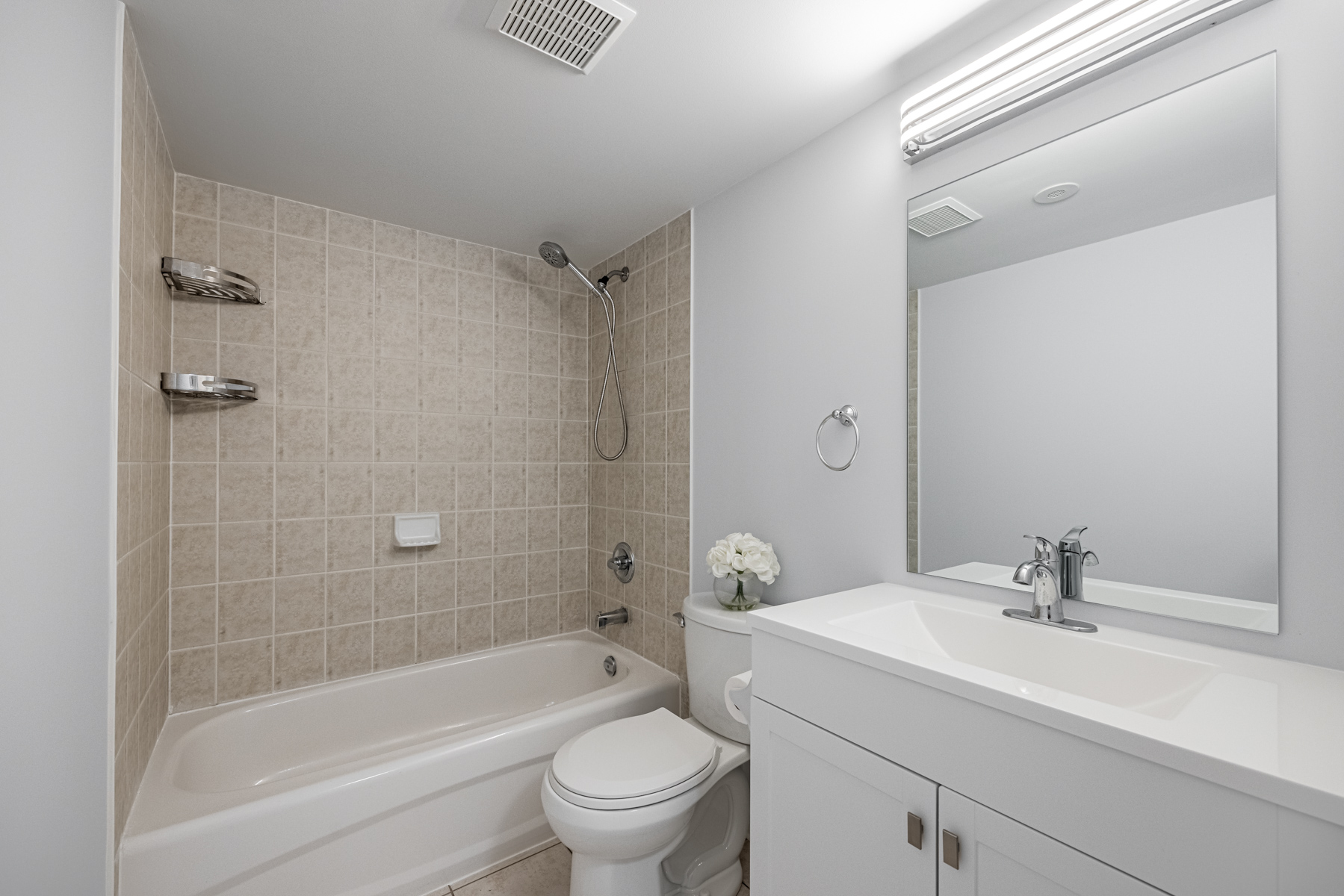 95 George Appleton Way #2162 bathroom with ceramic floors and wall tiles.