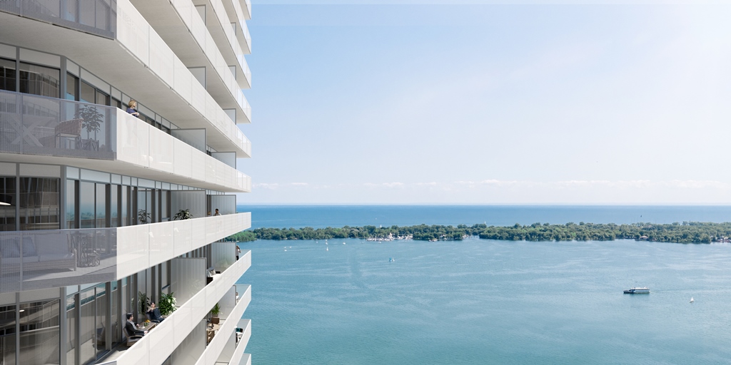 Toronto Waterfrpnt and Lake Ontario.