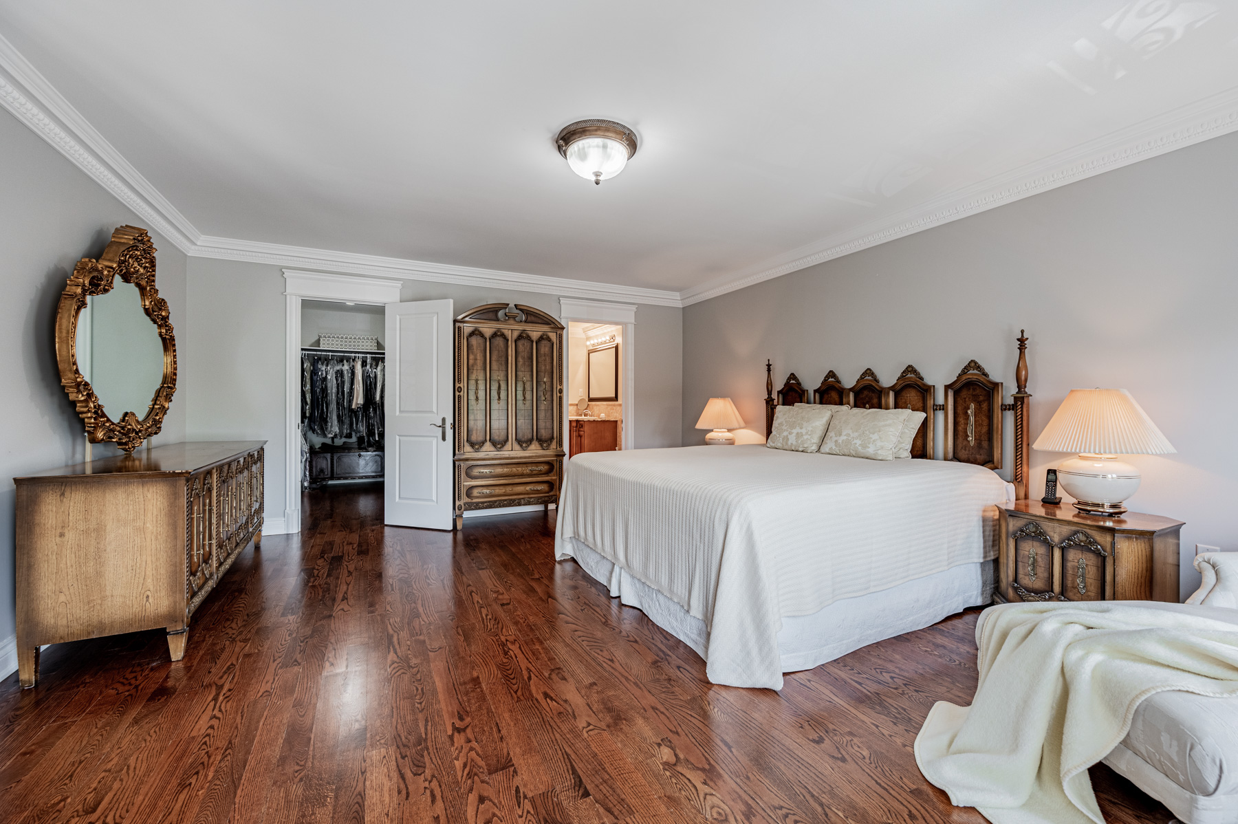 House bedroom with view of walk-in closet.