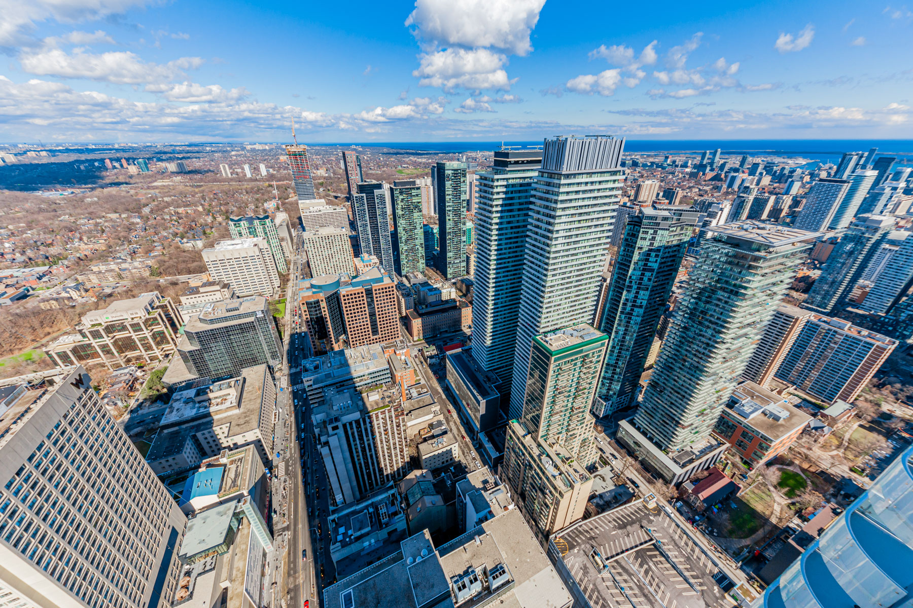 View of Yonge and Bloor from 1 Bloor St E Unit 5308 balcony.