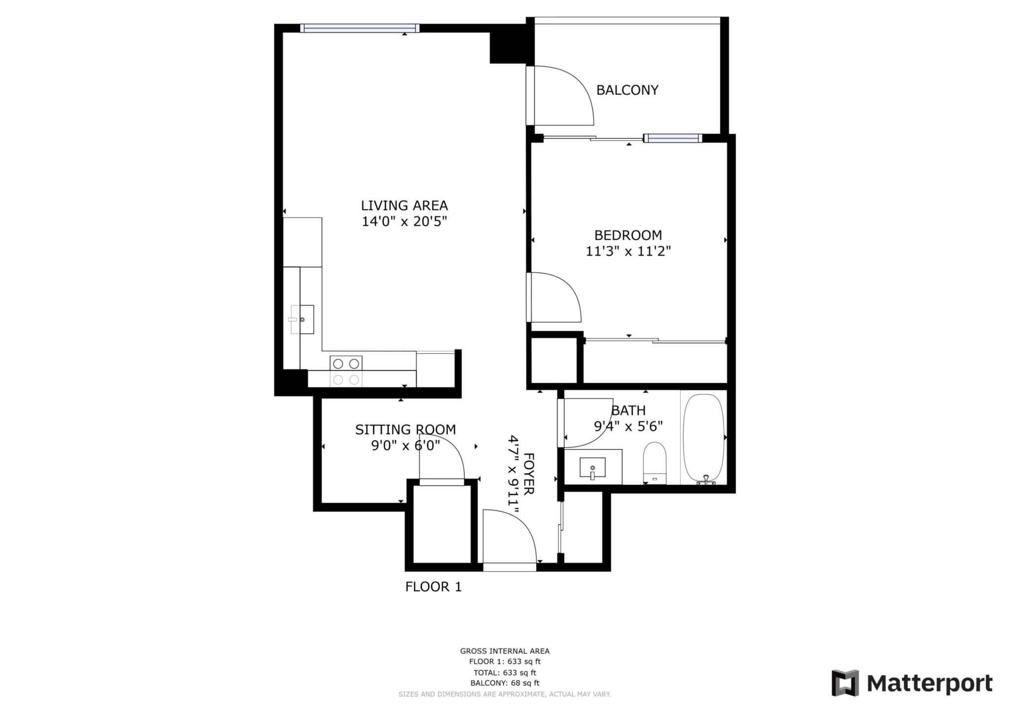 Condo floor plans for 318 Richmond St W Unit 2607.