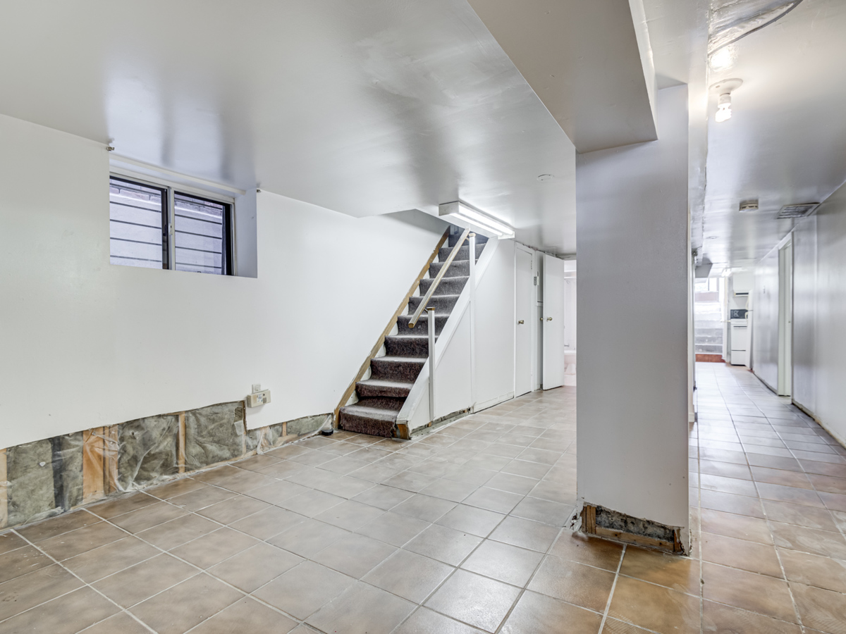 Large, partially-finished basement of 51 Rusholme Park Crescent.