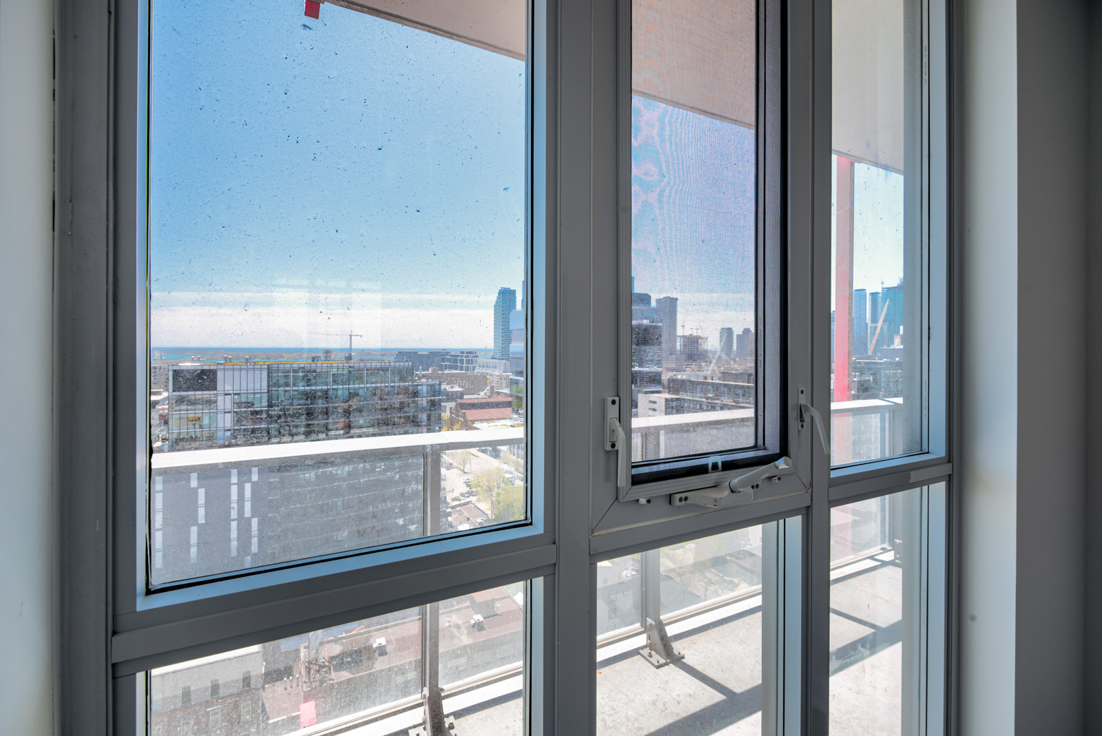 View of Toronto and Waterfront from living room of 120 Parliament St #1610.