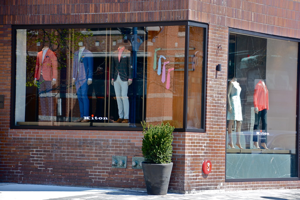 Kinton storefront and mannequins in Yorkville.