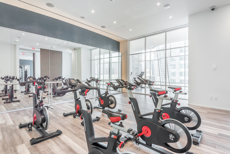 One Bloor Condos amenity - Spin Cycle room.