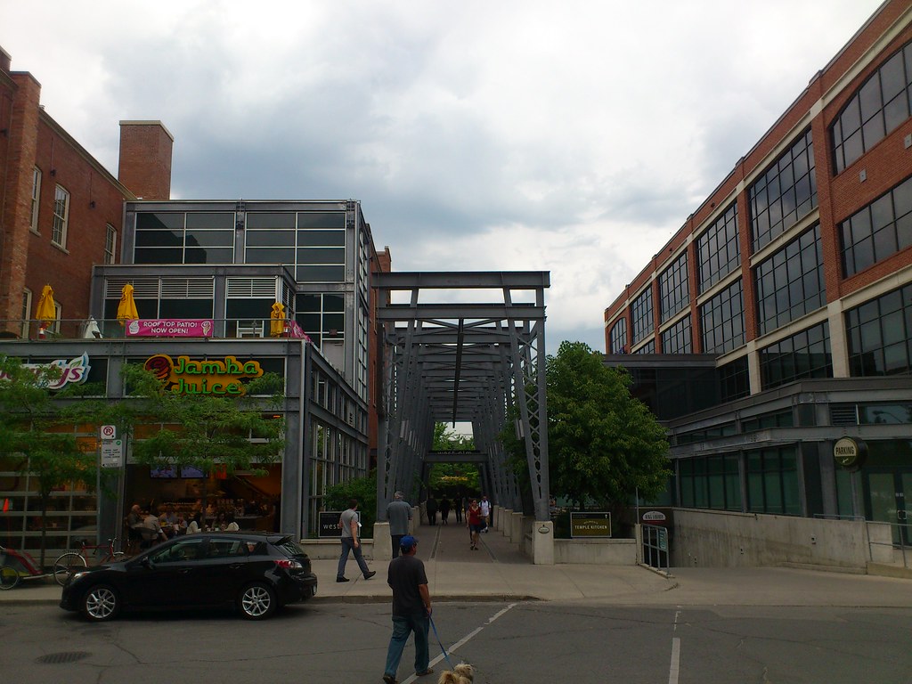 Jamba Juice and rooftop patio at Liberty Village, Toronto.