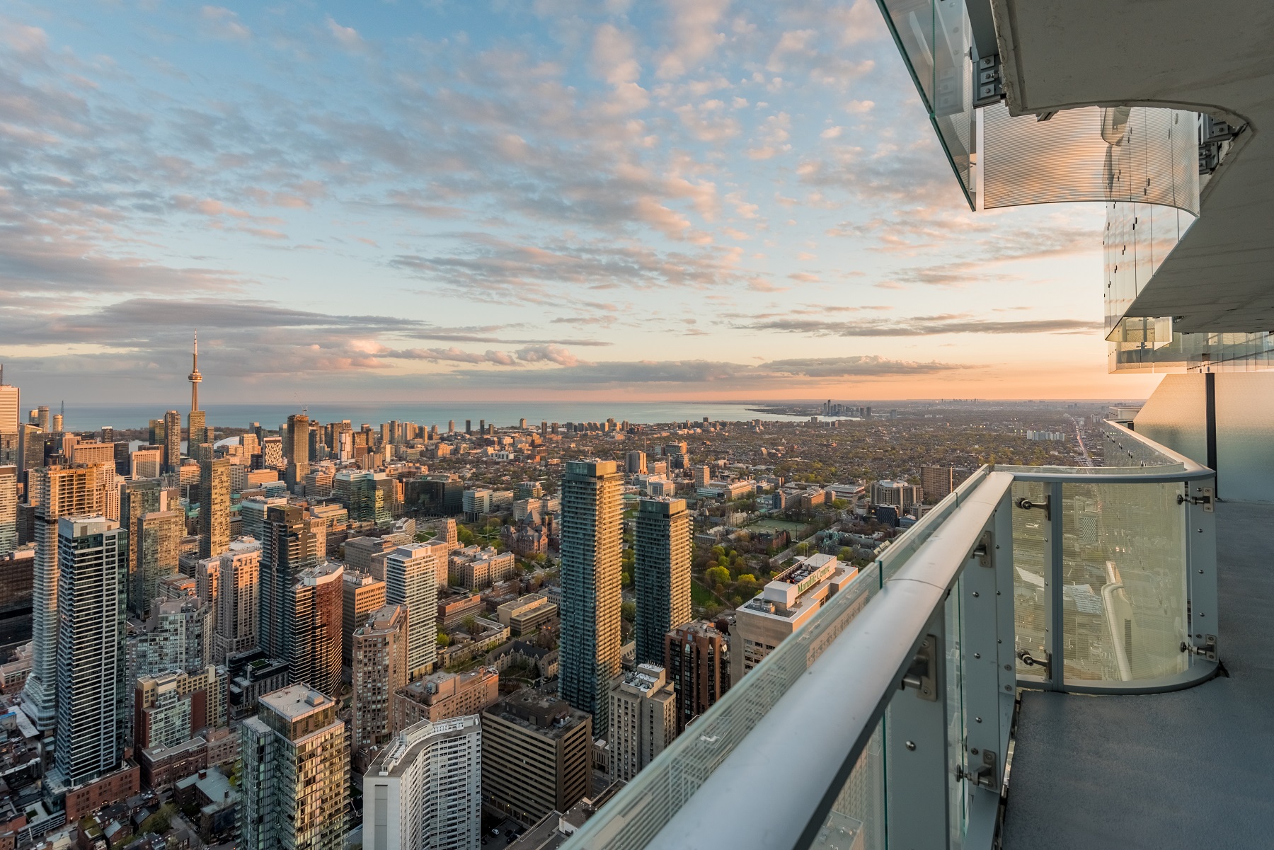 For example: there's this view of the CN Tower and the busy downtown core.