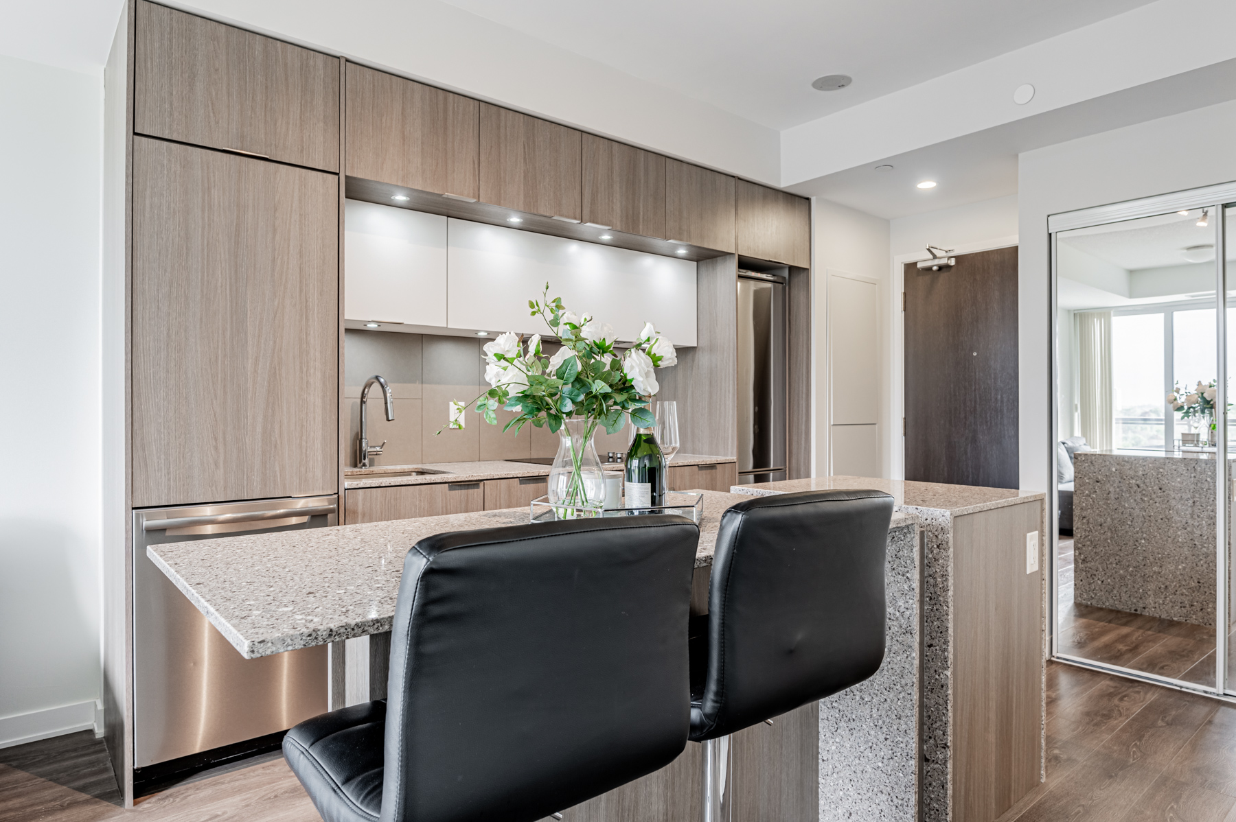 Beautiful quartz island – 55 Regent Park Blvd Suite 1210.