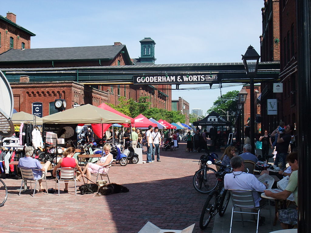 Photo shows Toronto's famous Distillery District