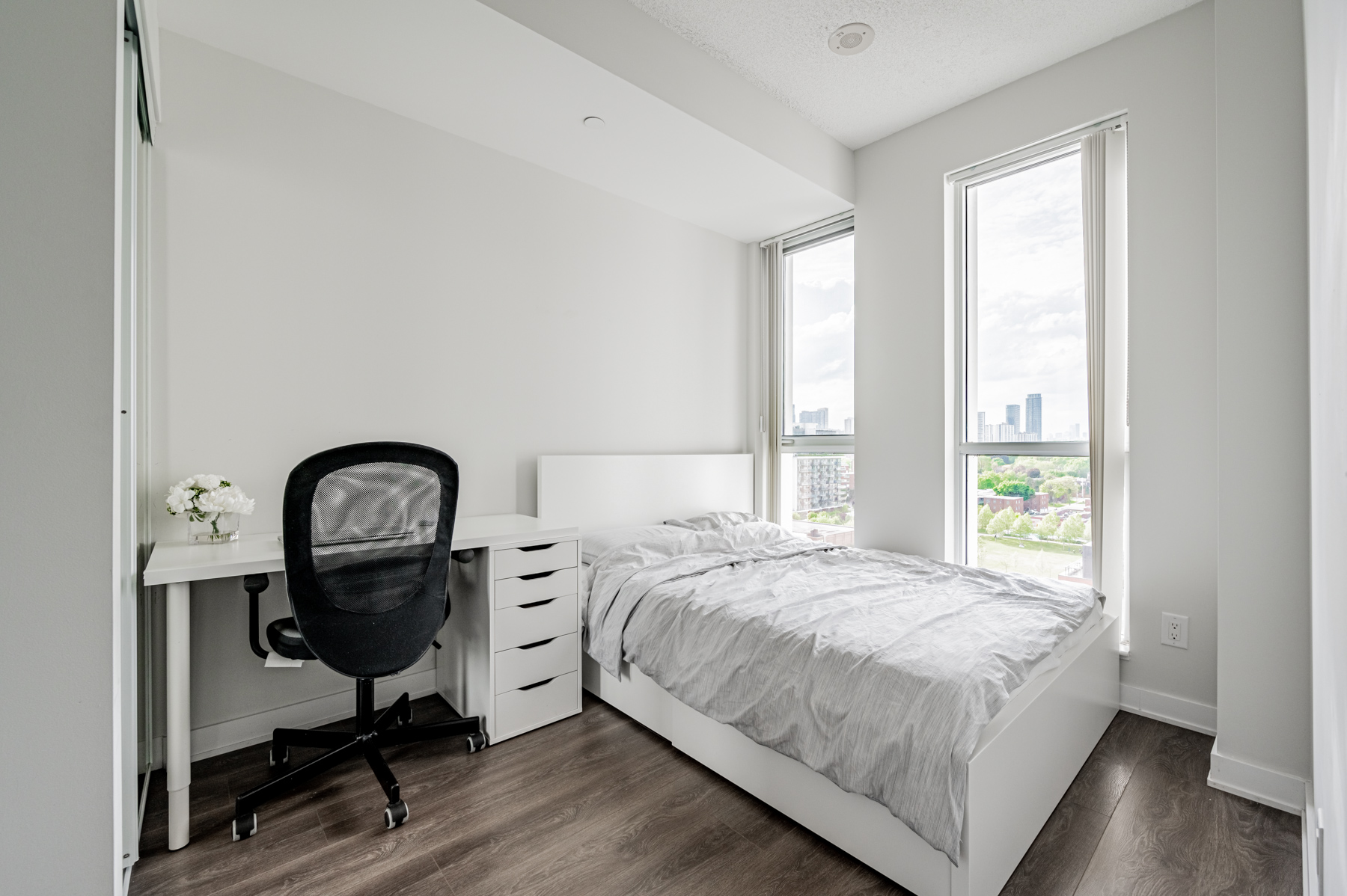 Large condo bedroom – 55 Regent Park Blvd Unit 1210.