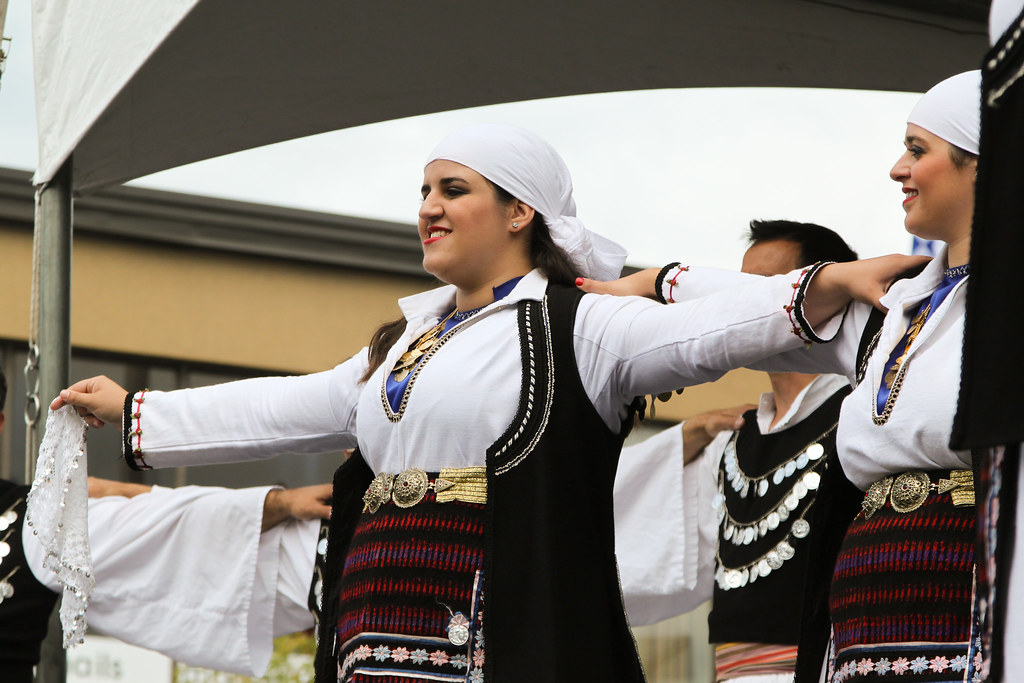 Traditional Greek dance at Taste of Danforth in Greektown Toronto.