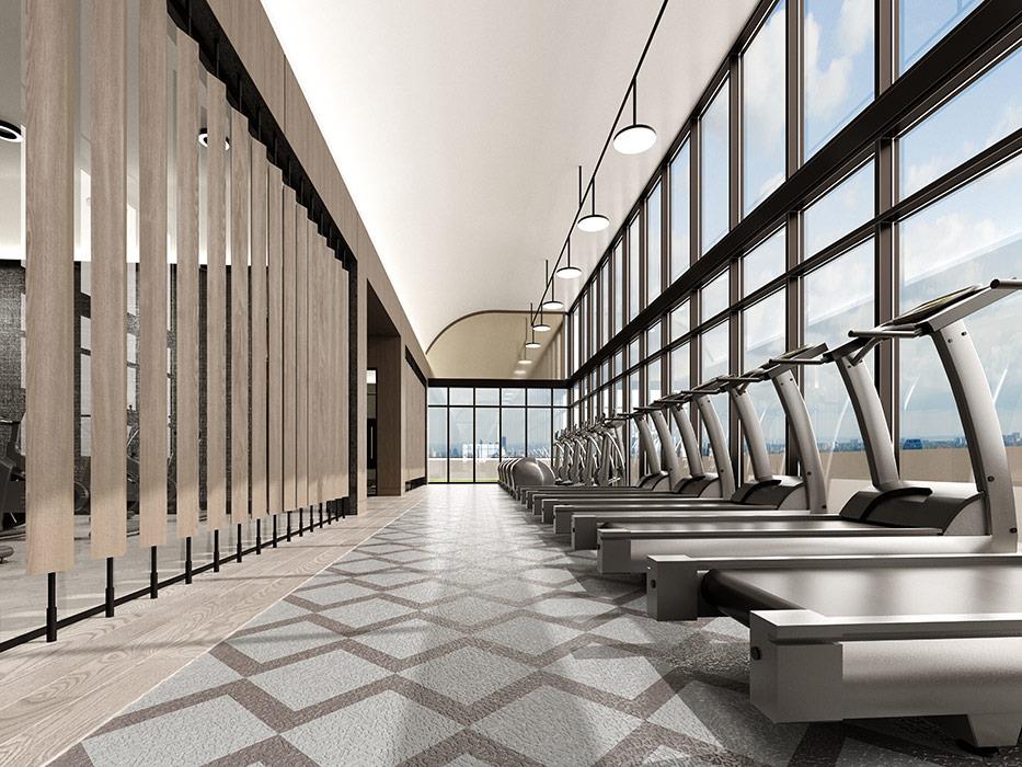 Auberge On The Park - Concept Render of Fitness Room