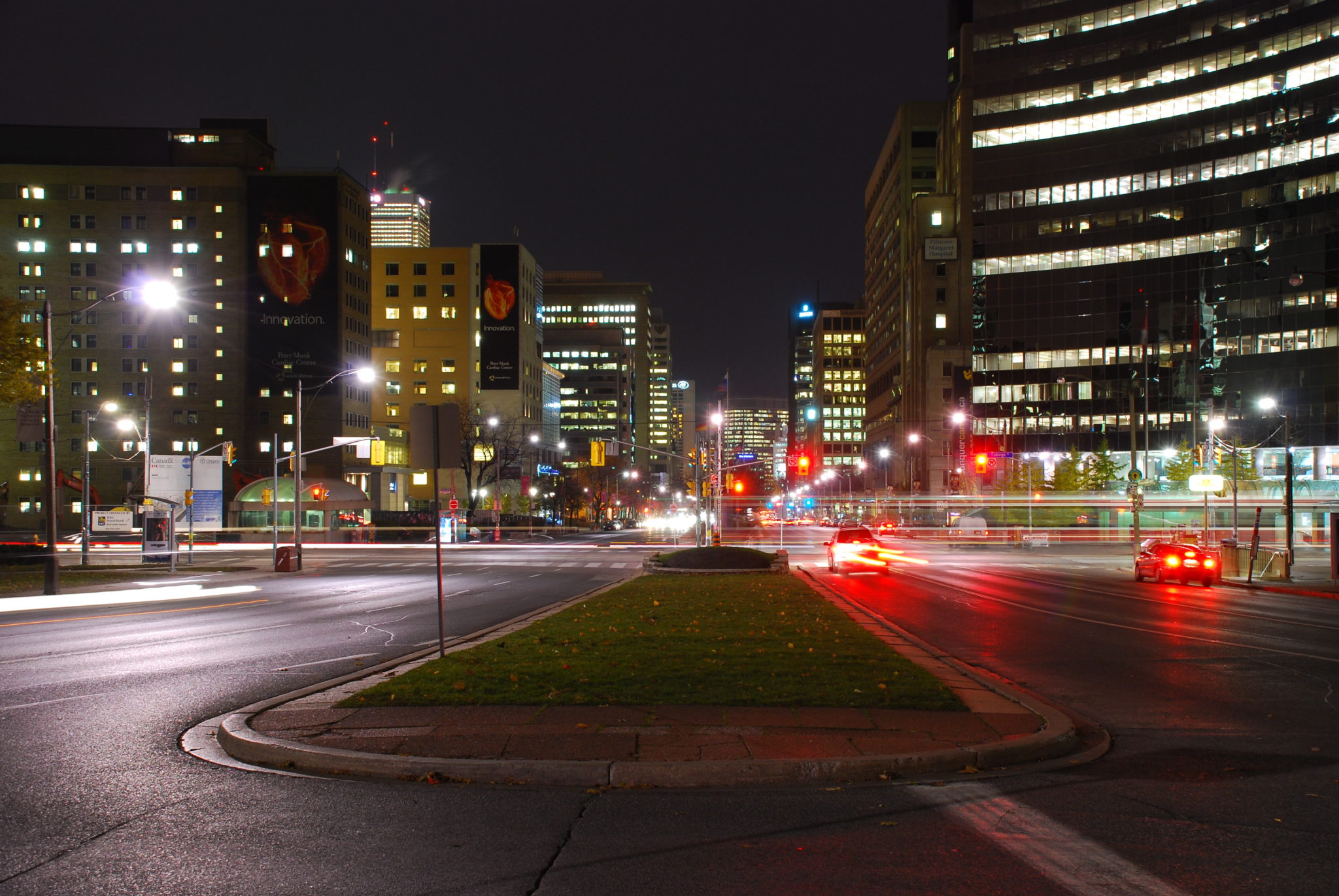 Night view of University Avenue