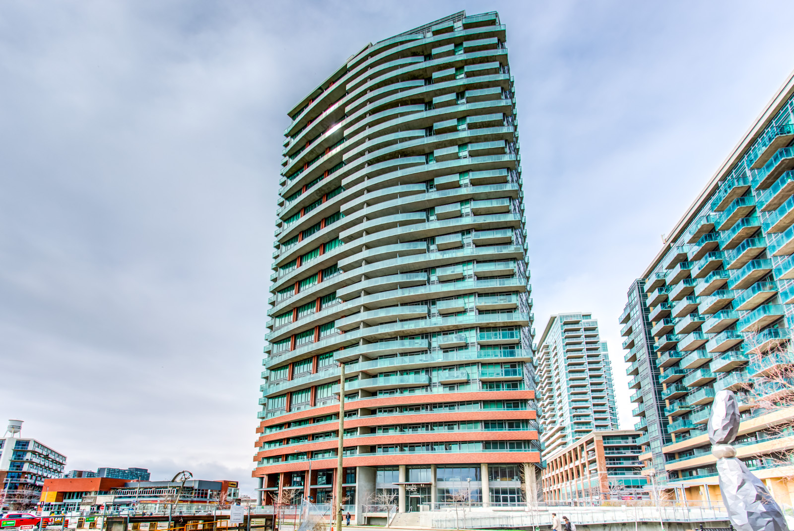 Another angle of Liberty Place Condos in Toronto.