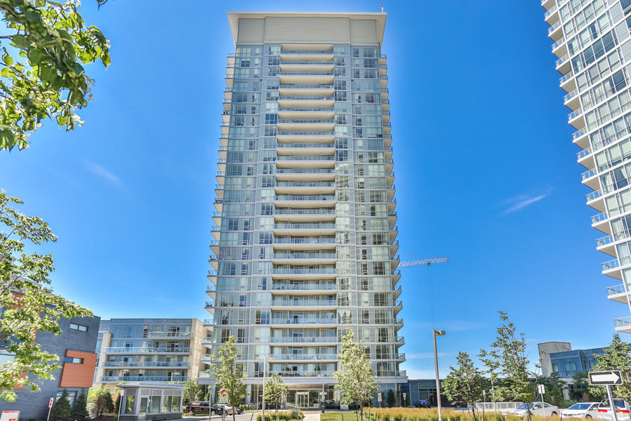 Street view of Dream Tower at Emerald City Condos on 62 Forest Manor Rd, Toronto.