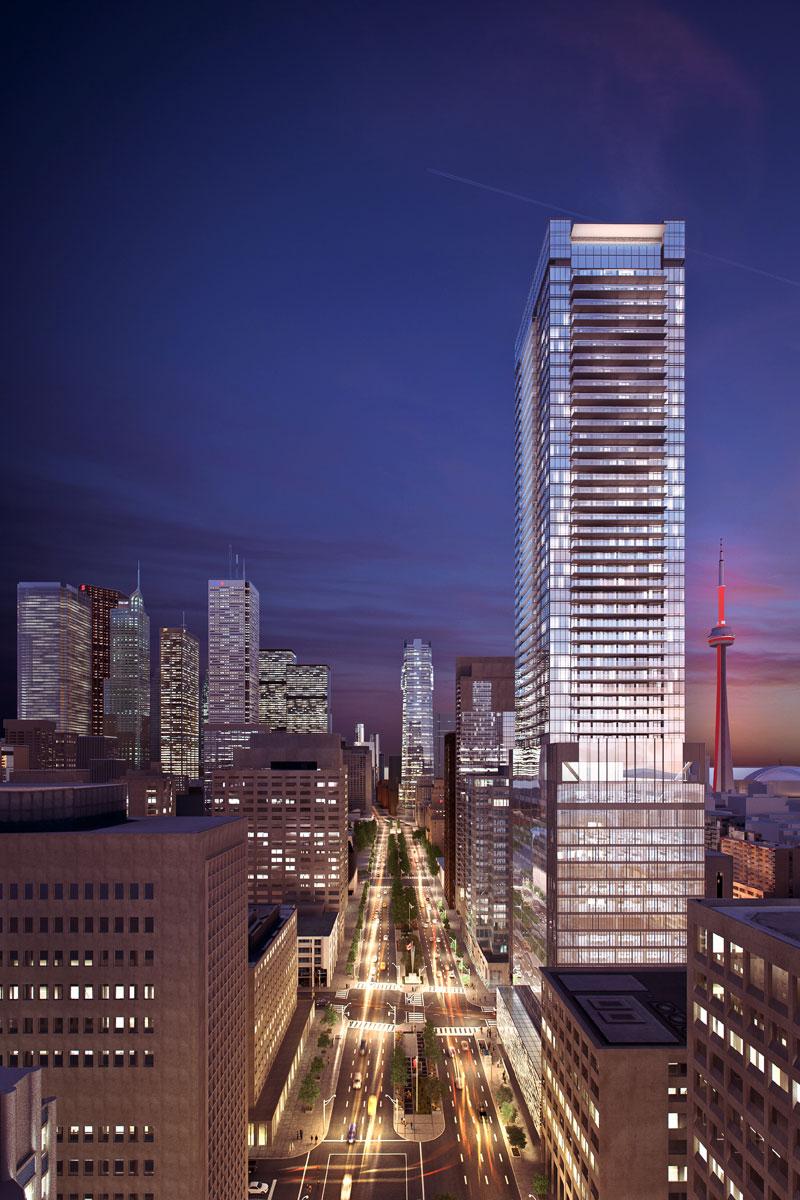 Another render of United Condos on 481 University Avenue in Toronto's Financial District.