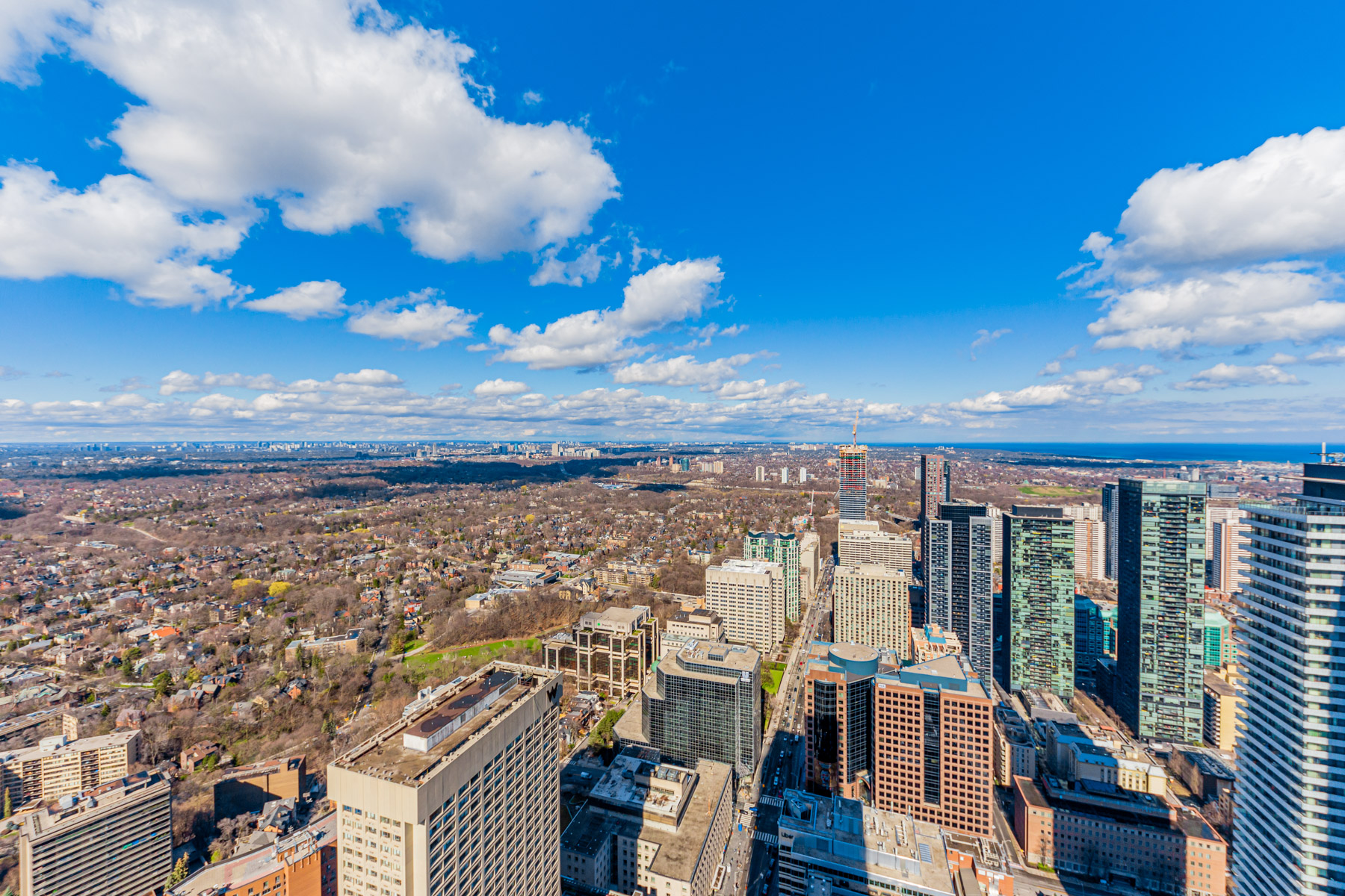 View of Rosedale Valley, Toronto from balcony.