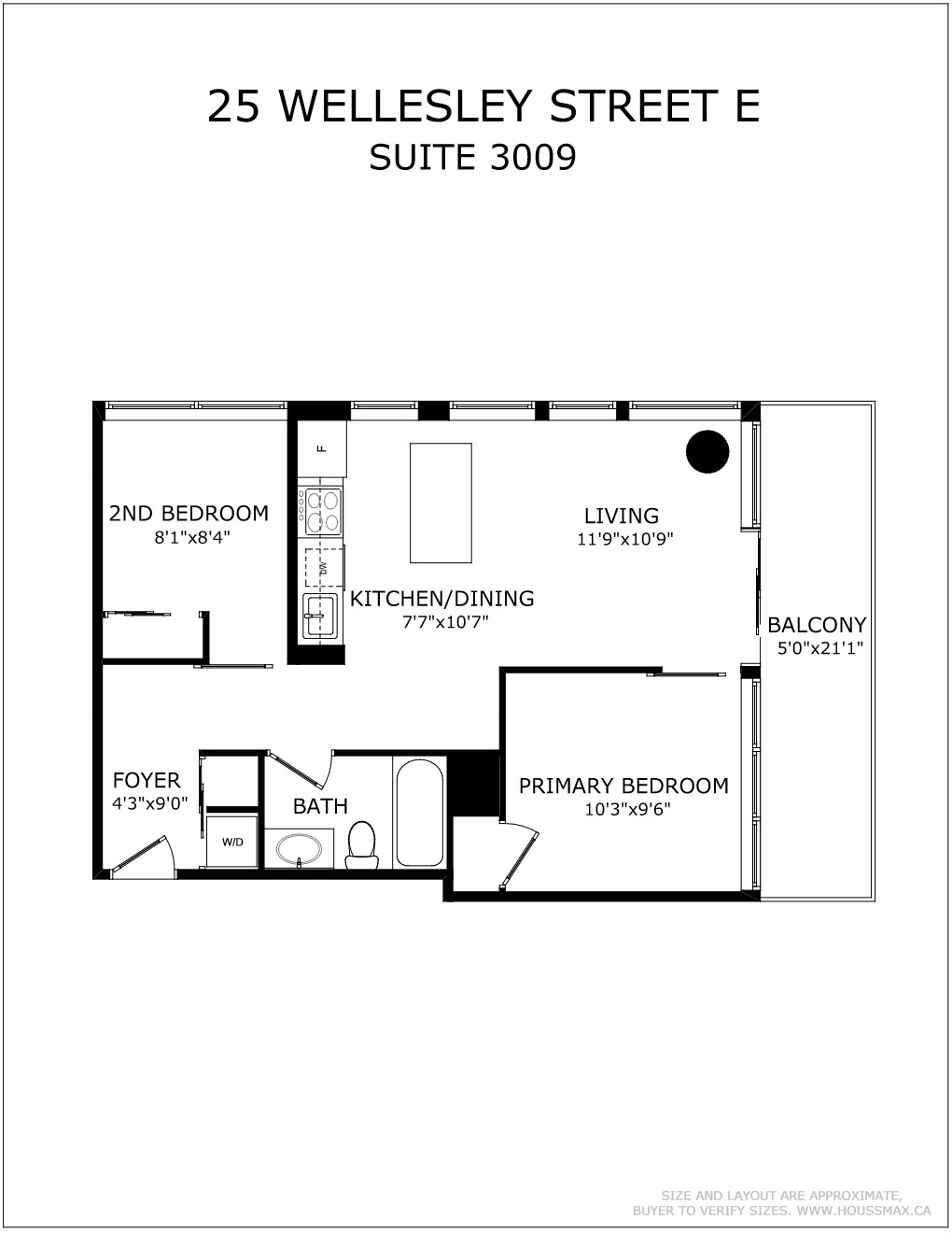 Floor plans for 28 Wellesley St E Unit 3009.