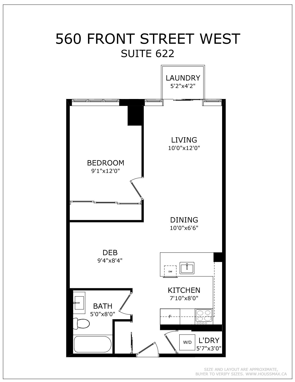 Floor Plans for 560 Front St W Unit 622