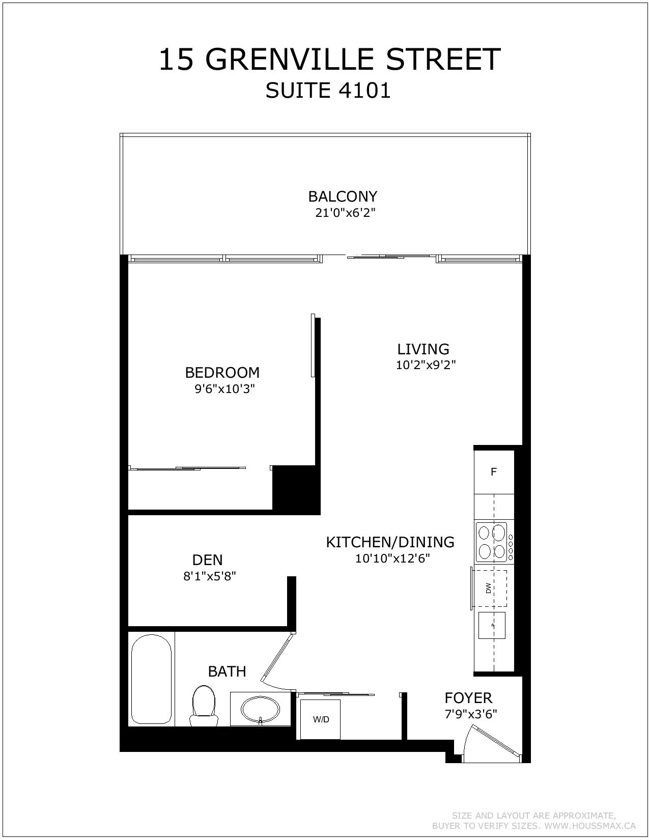 15 Grenville St - Unit 4101 - Floor Plan