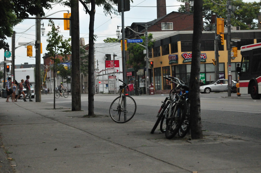 Sherbourne Street in Moss Park Toronto.