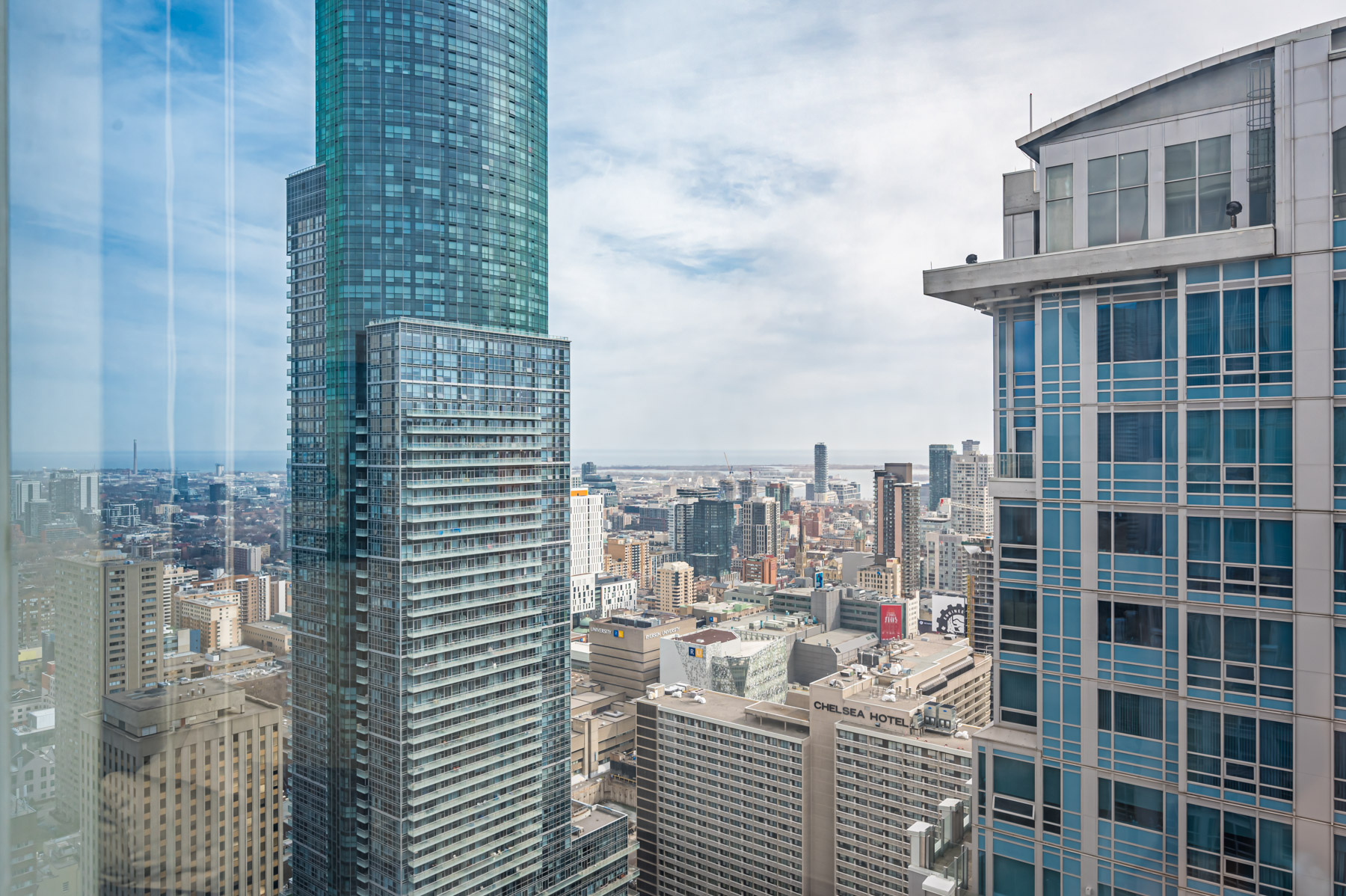 View of Aura condos and Ryerson University from 763 Bay St Unit 4705.