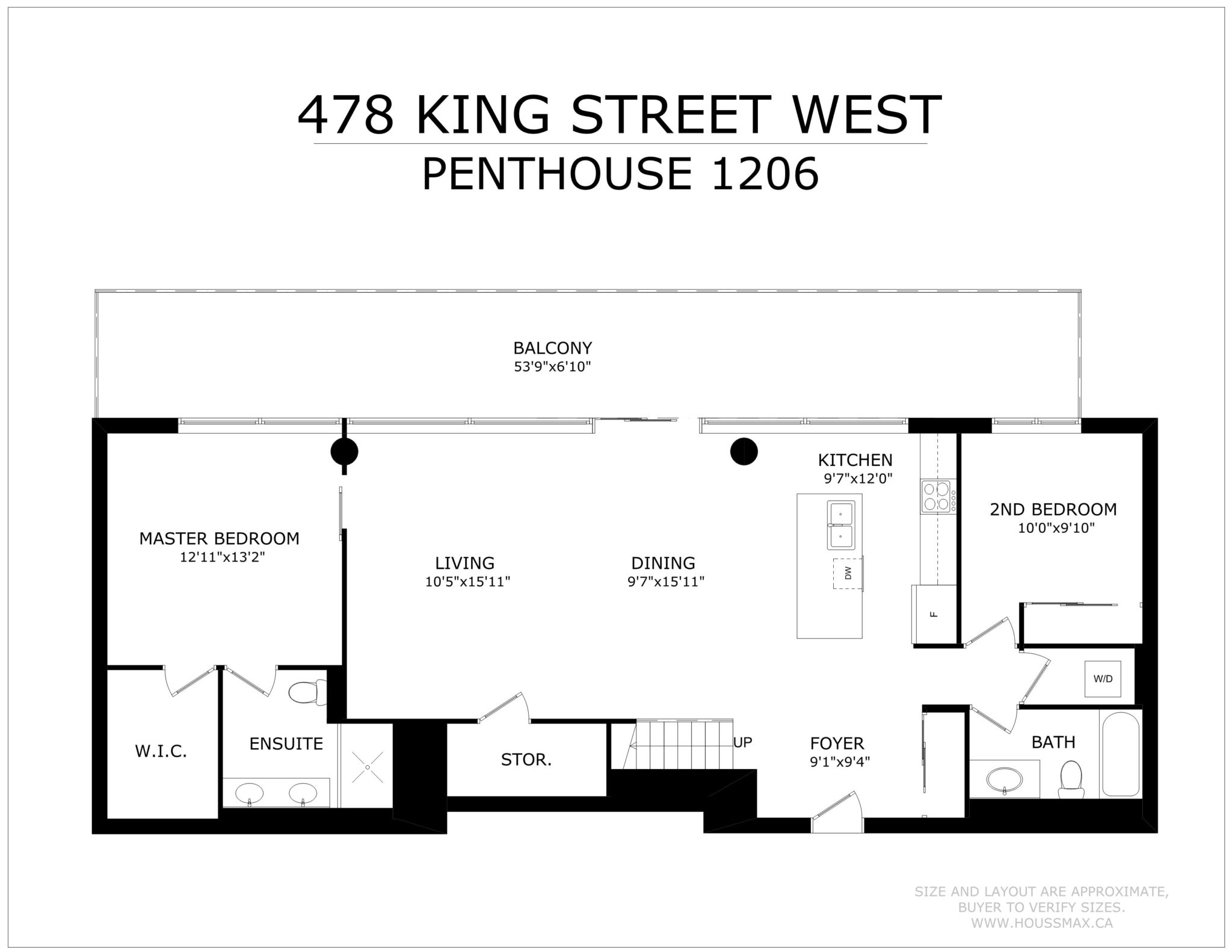 Floor Plans (1st Floor) for Victory Lofts Penthouse Suite in 478 King St W Toronto.
