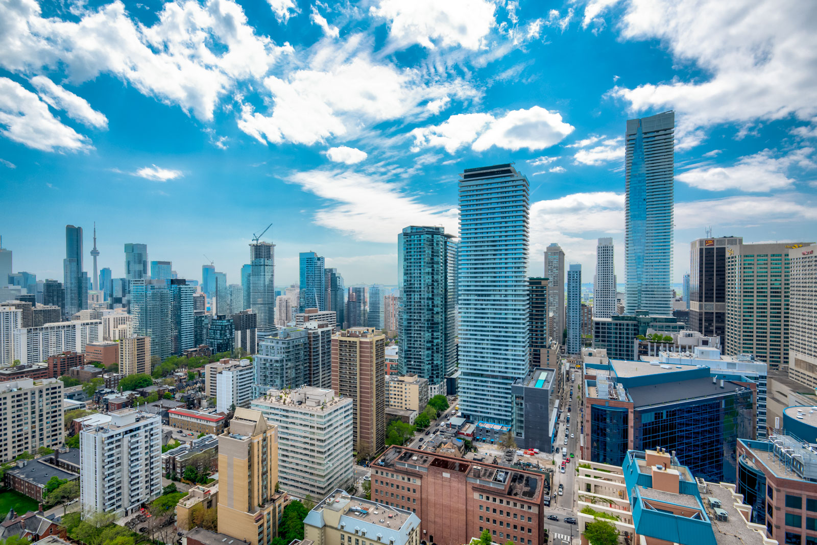 Balcony view of Toronto from 28 Ted Rogers Way Unit 3609 during day time.