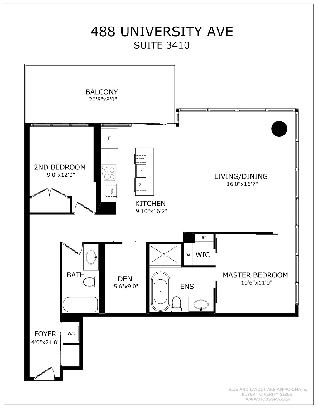 488 University Ave Unit 3410 Floor Plans