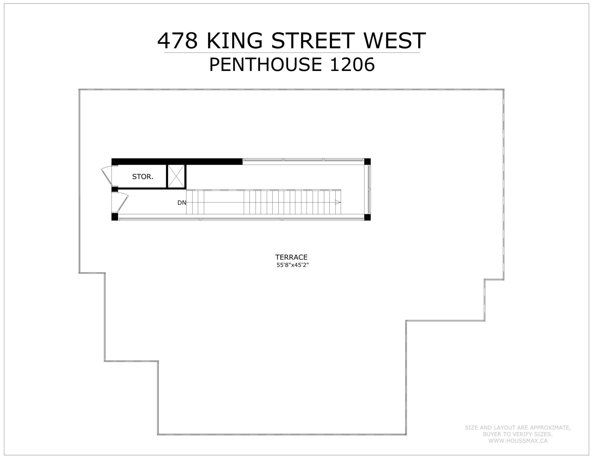 Victory Lofts Penthouse Suite - Floor Plans (Terrace and Deck)