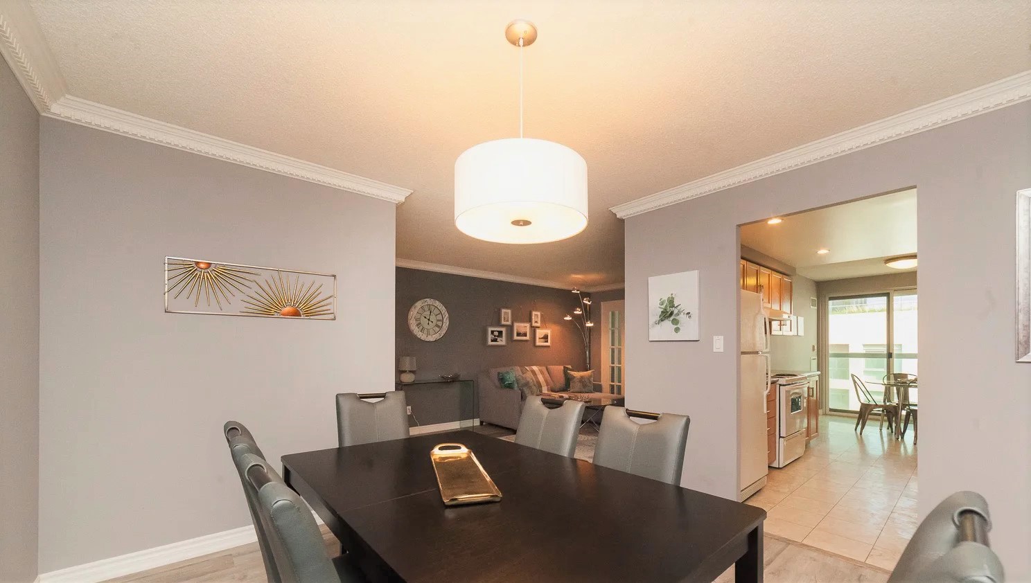 View of 168 Simcoe dining room, kitchen and living room.