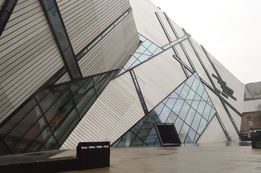 Exterior of Royal Ontario Museum in Yorkville, Toronto Ontario.