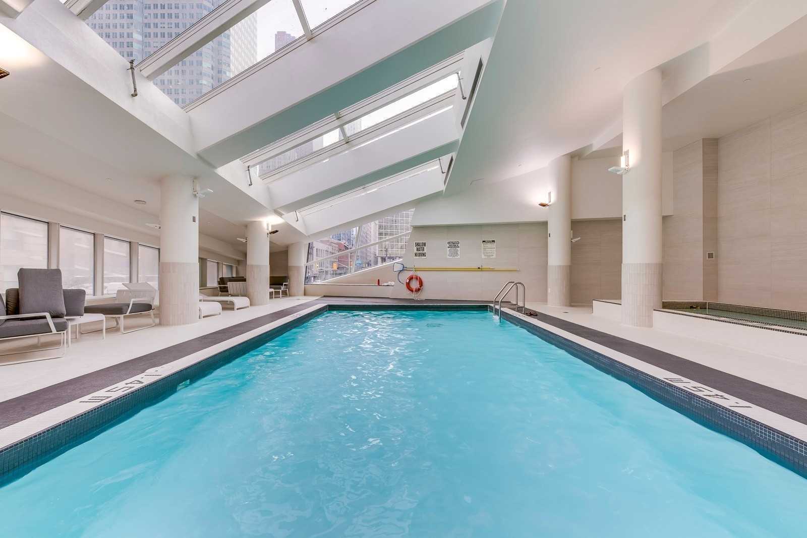 Indoor swimming pool amenity at L Tower Condos.