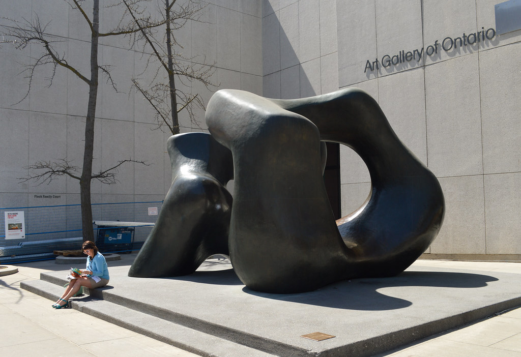 Abstract art installation outside Art Gallery of Ontario (AGO).