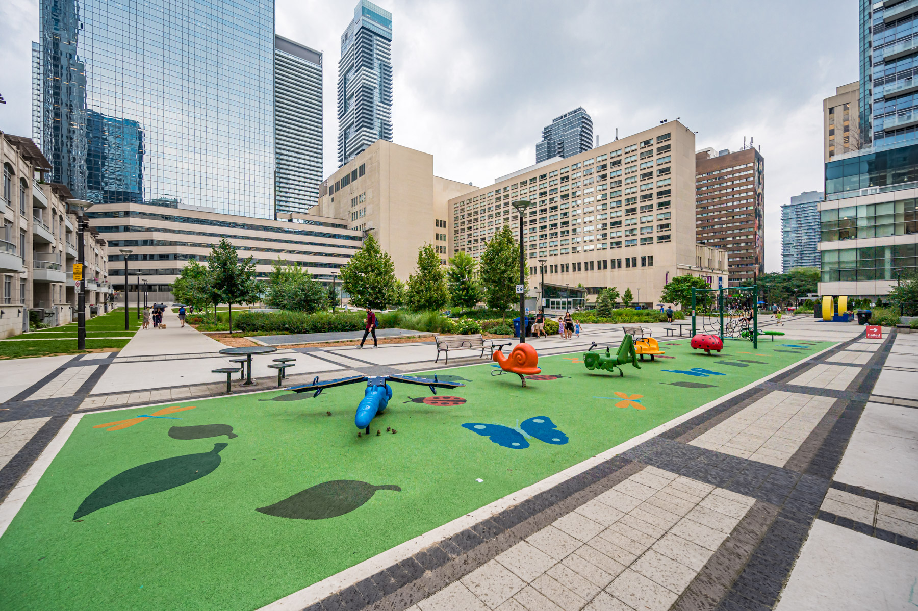 Colourful playground equipment at College Park.