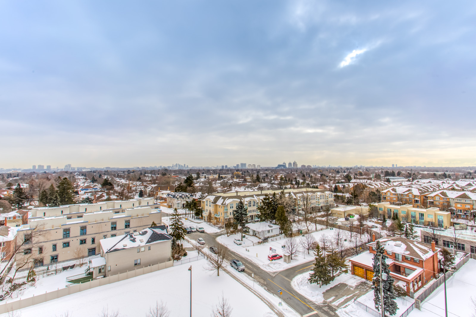 Another balcony view of Willowdale East and North York. It's winter and there's so much snow.